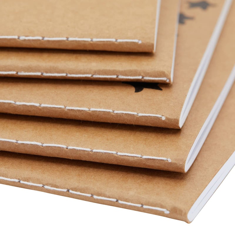 Paper Junkie Inspirational Notebooks Set - 8 Pack A5 (5.8 x 8.3 in) Kraft Paper Lined - Bulk Journals for School & Office - Teacher Essentials & Note-Taking - Image 4